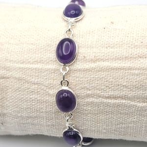 Amethyst Sterling Silver Bracelet
